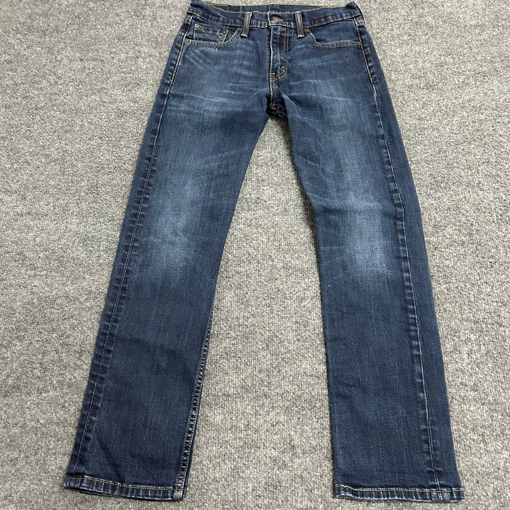 Levi's Jeans Mens Size 29x30 513 Slim Straight Dark Wash Blue Denim Casual Pants